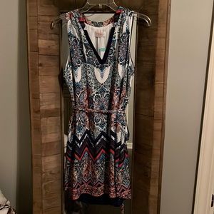 NWT medium blue and green paisley shirt dress